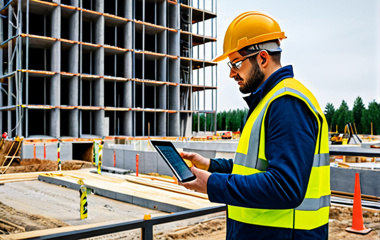 위험관리기술자와 건설안전의 공통점과 차이점 - **

"Construction site teamwork: A safety manager wearing a hard hat and vest collaborates with a ri...