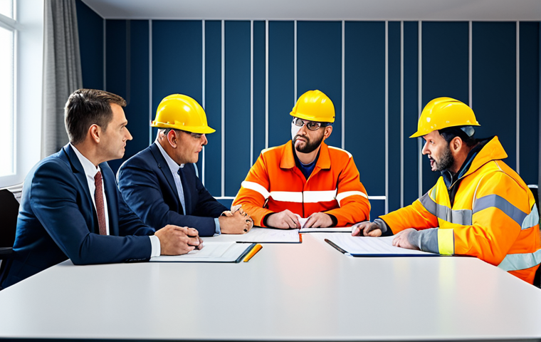 위험관리기술자와 건설안전의 공통점과 차이점 - **

"Technology in construction safety: A construction worker uses a tablet displaying a building in...
