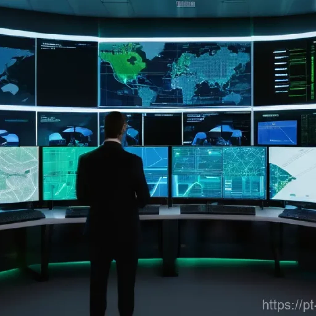 위험관리기술자와 공공안전의 접점 - Cybersecurity Command Center in Lisbon**

"A highly detailed, cinematic wide shot of a futuristic cy...