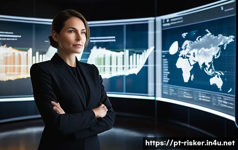 위험관리기술자 이직 준비 체크리스트 - **Prompt:** A modern, professional female risk engineer in her late 30s, confidently standing in a s...