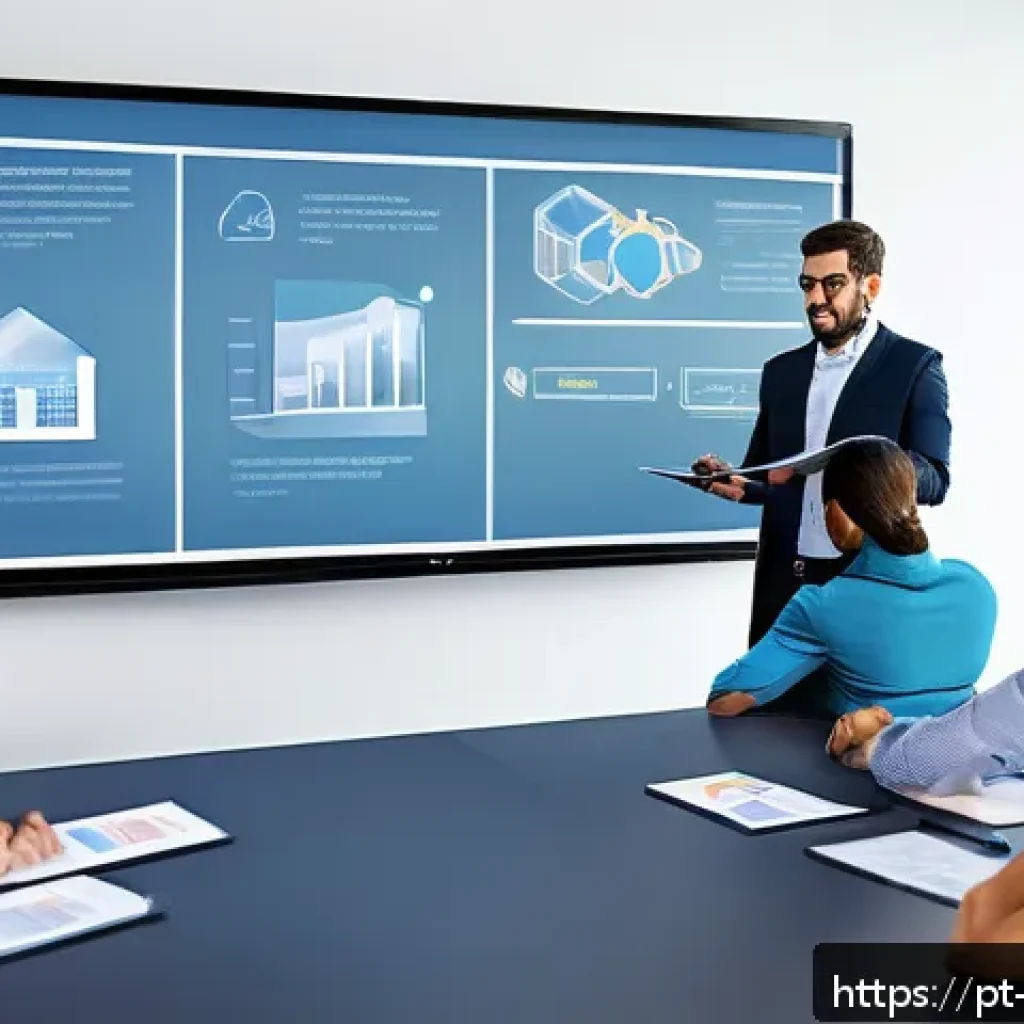 위험관리기술자의 강의 및 교육 프로그램 운영 - A modern corporate training room with diverse adult professionals engaged in a collaborative problem...
